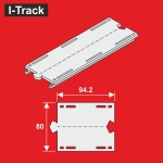 Hacker-Model HCTMC24094 - H0 - Gerade Segment, 1-gleisig für Märklin C, 80 x 77,5 mm (6 Stück)
